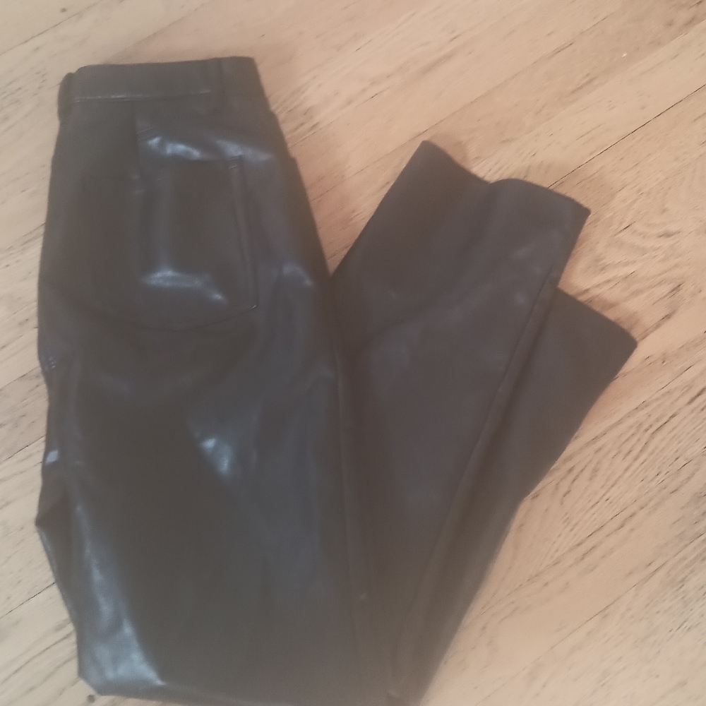 WILFRED LADIES WOMENS 12 BLACK LEATHER LIKE PANTS PARTY EXC SHAPE $120 SPRING - Picture 2 of 5